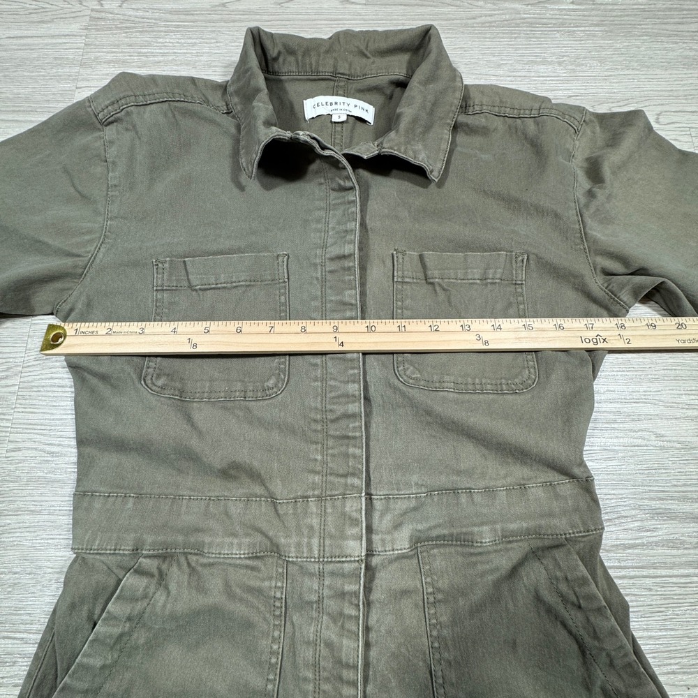 Celebrity Pink Women Jumpsuit Uniform Green Small Short‎ Sleeve Utility Coverall - Picture 6 of 11